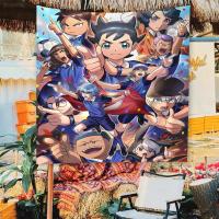 Bandera De Anime Inazuma Eleven Para Decoración De Sala De Estar Dormitorio Estándar De Madera De Bambú Material De Poliéster Tamaño Variado - details 11