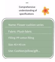 Cojín De Flor Para Sofá Ventana De Bay Window Y Suelo Del Dormitorio Cojín De Butaca Sunflower Regalo De Cumpleaños Para Niña Cojín Relleno De Espuma PU Material Poliéster 100% - details 10