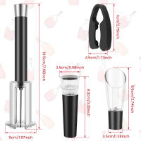 Juego De Abrevidrios Eficiente Con Bomba De Presión Aire Y Cortador De Sellador Incluye Tapa De Vino Y Sellador De Vácuo Remover De Guayota Material De Acero Inoxidable - details 1