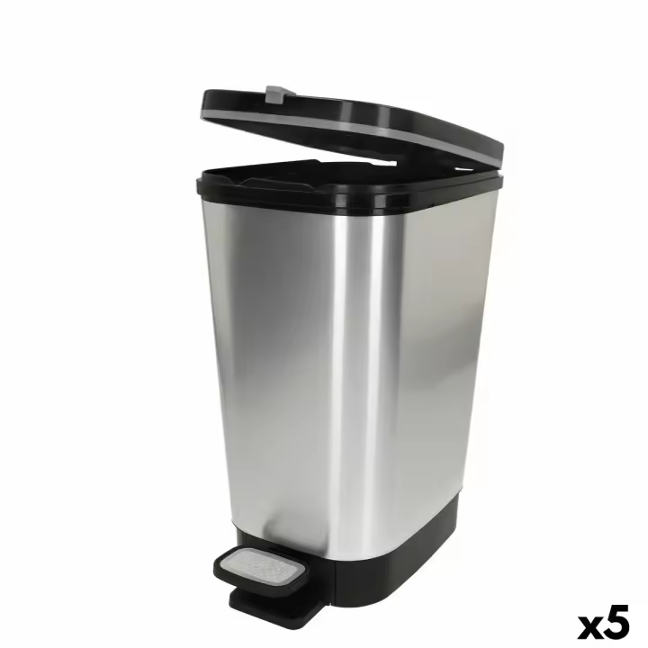 Cubo de basura Curver Gris Plástico 6 L (5 Unidades) - 1