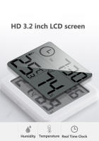 Reloj De Escritorio Digital Con Monitorización De Temperatura Y Humedad Pantalla LCD Grande Multifuncional Para Hogar - details 5