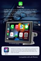 🎁【Detalles para Mamá】Reproductor Multimedia para Coche 7 Pulgadas HD - GPS Integrado, Bluetooth 5.1, Android Auto/Apple CarPlay Inalámbrico, Pantalla Táctil IPS, MP5, Control por Voz, Compatible con Todos los Vehículos - details 8