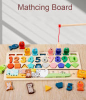 Juego De Pesca De Formas Montessori En Madera Bloques De Construcción Para Niños Educativo Jigsaw De Conteo Y Matemáticas - details 13