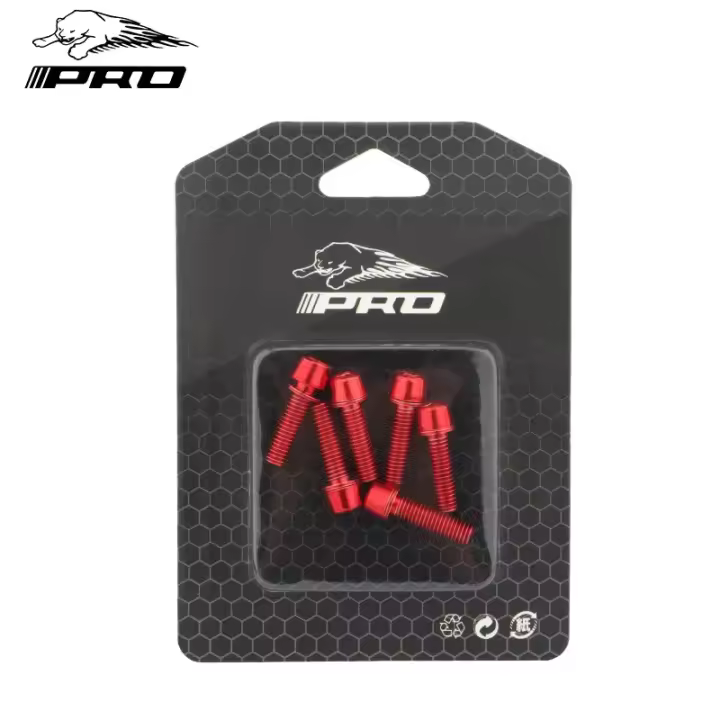 Juego De 6 Tornillos De Acero Inoxidable Para Manillar De Bicicleta Compatible Con Bicis De Carretera Y Montaña Titanio Aleación M5*18 - 1