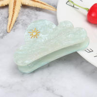 Nuevo Horneado De La Nube Soñada Con Pinza Para El Cabello De La Marca Acrylic Headpiece Y Back of Head Hair Clipper Para Mujer Accesorio De Moda De Cuatro Estaciones - details 6