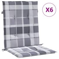 vidaXL Cojín silla jardín respaldo bajo 6 uds tela Oxford Color Antracita,  Gris,  Crema y mas Cojín Decorativo de Asiento Cojines de muebles de salon - details 9