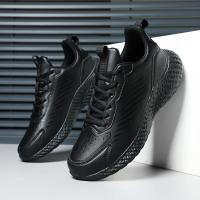 Zapatos Casuales Para Hombre En Cuero Transpirables Zapatillas De Correr Y Caminar Ligeros Antideslizantes Vulcanizados Para Exterior - details 5