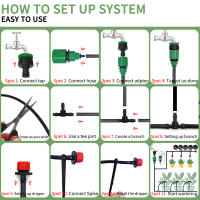 Sistema De Riego Por Drip Automático Portátil 20M Con Reguladores Ajustables Y Riegos Por Goteo Kit De Riego Para Jardín Con Mangueira - details 2