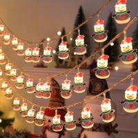 Luces De Navidad LED Con Figuras De Payaso Y Árbol Navideño Y Santa Claus Cuerda De Luces Alimentada Por Batería Para Atmosfera De Navidad Decoración De Pared Y Puerta - details 4