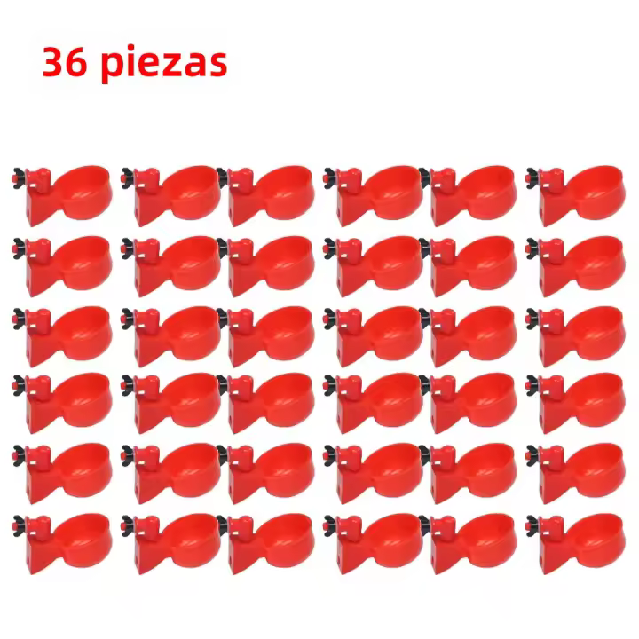 6-36Pcs Copa De Bebida Automática Para Pollos Pato Plástico Fábrica De Pollo Instalación Fácil Dispensador De Alimentos Para Pájaros - 1