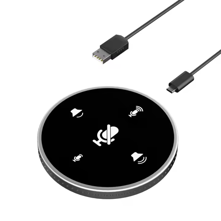 Aibecy Altavoz De Conferencia USB Para Escritorio Con Micrófono Incluido 360° Omnidireccional Condensador Para PC Plug & Play - 1