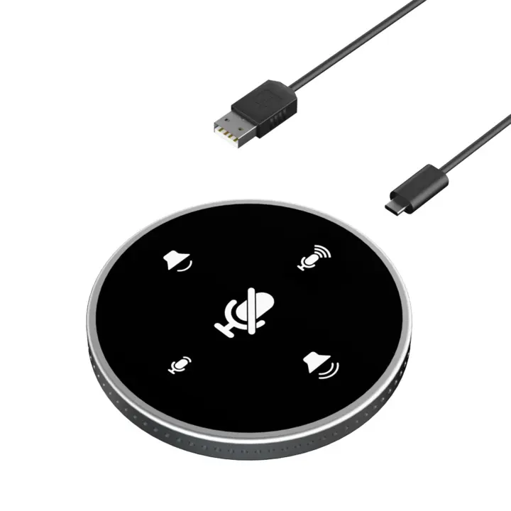 Aibecy Altavoz De Conferencia USB Para Escritorio Con Micrófono Incluido 360° Omnidireccional Condensador Para PC Plug & Play - 1