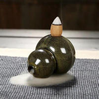 Encendedor De Incienso Miniatura Buddha De Céramica Retro Para Decoración De Hogar Y Oficina Estilo Teahouse Antiguo - details 3