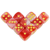 12mm D6 Acrílico Dados Mini 6 Cara Dos Colores Esquina Redondeada Juego De Mesa Accesorios Para Club Fiesta DND RPG Barra - details 10