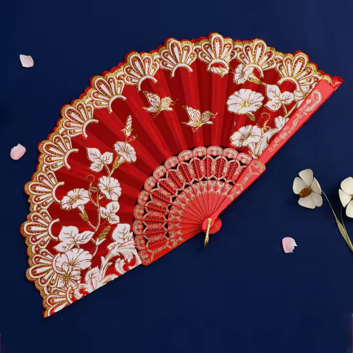 Abanico Plegable De Estilo Chino Para Danza Y Cosplay Decoración De Fiesta Y Boda Regalo De Arte Y Manualidades - 1