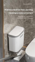 Bandeja De Papelera De Prensa Montada En La Pared 12/16L Con Tapa Para Baño Y Cocina Caja De Basura Ecológica De Plástico Rectangular - details 0