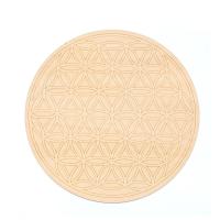 1PC Flor De La Vida Circulo Redondo Carved De Madera Natural Para Set De Piedras Y Cristales Decoración Y Hechicería DIY - details 3