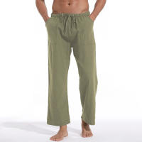 Pantalones Grandes King Billion Para Hombre Algodón Y Lino Estilo Ingles Rectos Cierre Elástico Casual Comodidad Talla Media - details 9