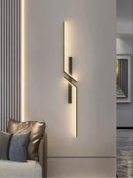 Lámpara De Pared Minimalista Para Interior En Negro Y Oro Decoración Para Sofa Y Fondo De Sala De Estar Y Dormitorio Luz LED Para Cocina Y Comedor - details 1