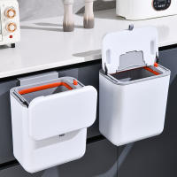 Bandeja De Cocina Colgante 9L/7L De Gran Capacidad Con Cubierta Para Papel Y Basura Montada En La Pared Reciclaje De Papel Y Basura - details 2