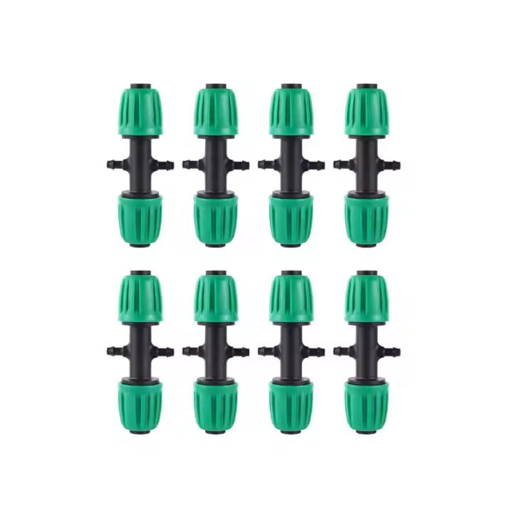8 piezas de 1/2 "A 2 Vías 1/4" Manguera de Riego de calidad anticaída (se Adapta a 13 mm ID/4mm ID) (10 piezas de 4 Canales) - 1
