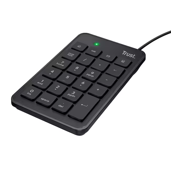 TECLADO NUMERICO TRUST XALAS 23 TECLAS TAMAÑO NORMAL Y 5 TECLAS MULTIMEDIA 22221 - 1