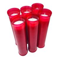 Vadeincienso Velon liturgico extralargo  rojo  26  x 6 cm  lote de 6 u. elaborados con parafinas   390 gramos cada uno 120 horas de combustión  fabricado en España  entrega en 24/72 horas  a la península  y Portugal descuentos por cantidad - details 2