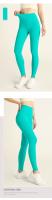 Leggings De Gimnasia Para Mujer Verano 2024 Cintura Alta Color Sólido Transpirables Para Ejercicio Yoga Correr Ciclismo - details 6