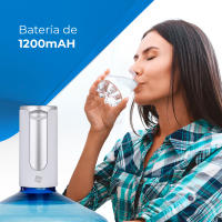 NK Dispensador de Agua con Pantalla LED - 4 Volúmenes de Dispensación 200/600/800ml/continuo, 1200mAh, Control Táctil, Garrafas y Botellas 1.5L, 5.7L, 10L, 11.3L, 15L, 18.9L - Color Blanco - details 0