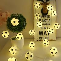 Cadena De Luces De Fútbol Con 10/20 LED Para Decoración De Habitaciones Y Restaurantes Luz Atmosférica Creativa Piloto Asumida Para Ventanas Y Fiestas Navideñas - details 4
