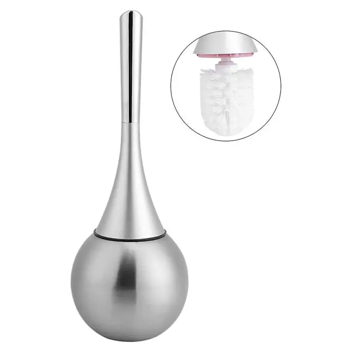 Escobillas De Inodoro- Escobilla Y Soporte para Inodoro De Acero Inoxidable Juego De Baño De Oro Rosa Cepillo De Limpieza with Mango Largo De Abs Antisalpicadas Baño Limpio Blu - 1
