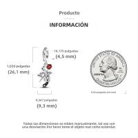 Encanto De Colgante De Árbol De Familia Platinado En Plata Para Pulsera De Bangle Y Collar DIY Regalo Con Doble Vuelo Aéreo - details 109