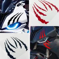 Pareja De Pegatinas De Claw Monster Para Moto Resistente Al Agua Y Al Sol Decoración Para Tanque De Combustible Faros Casco Y Cuerpo De La Moto - details 0