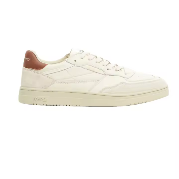 Zapatillas Blancas Pompeii Elan Leather Ecru Rust - 1