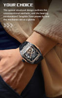 Reloj Mecánico Para Hombre LIGE Diseño Skeleton Acero Inoxidable Cristal De Zafiro Resistente Al Agua Con Display Sin Números Corona a Prueba De Agua - details 3