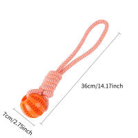 Juguetes Para Perros Interactivos Bolas De Goma Con Hilo Para Masticar Resistente Al Mordisco Limpieza De Dientes Pequeños Y Medianos - details 0