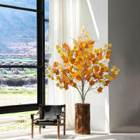 Arbol De Maple Artificial De 40-60cm Hojas De Maple Falsas Para Decoración De Halloween Y Festivales De La Cosecha Material De Seda Y Plástico - details 2