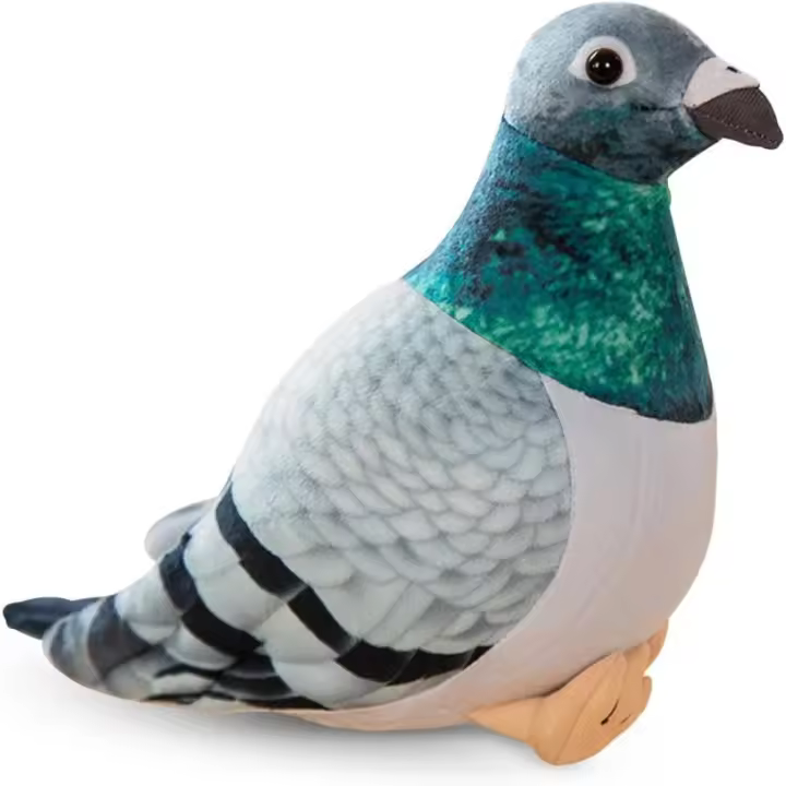 Juguete De Peluche Pigeon Muñeco De Peluche Simulación Ornamentos Suaves Y Lindos Pájaro De Paz Animal Para Regalo Para Niños - 1