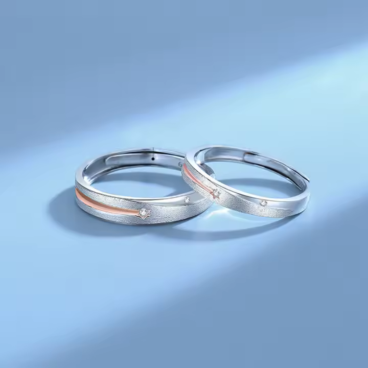 Anillo de bodas en plata de ley 999 - 1