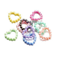 5pcs/Lote Contadores De Corazón De Acrílico Para Hacer Joyas Accesorios DIY Para Pulseras Y Pendientes En Colores Mixtos - details 3