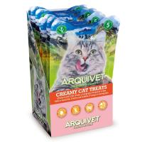 Premios para Gatos Snack Cremoso de Pollo y Cangrejo para Gatos - (expositor de 12 bolsas con 5x14 g) (60 Tubos)Comida húmeda para gatos Arquivet - details 0