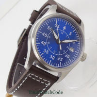 Reloj De Hombre Automático Tandorio NH35A 39mm 200m Impermeable Con Fecha Cristal De Zafiro Correa De Cuero Y Goma Luminoso - details 4