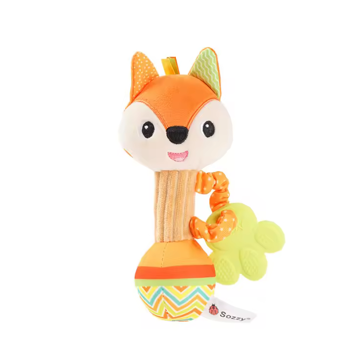 Juguetes De Rattler Para Bebés Peluche Animal Suave Con Sonido Y Textura Sensory Soothing Para Niños Y Niñas Regalos De Cumpleaños - 1