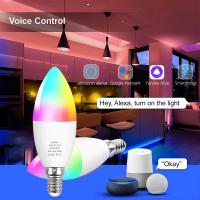 Bombilla LED Inteligente EWelink E14 Luz Candle RGB Control Remoto APP Y Voz Google Home Decoración Para Habitación - details 7