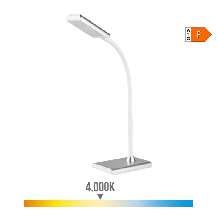 Flexo LED Sobremesa 7W 400lm 4000K Color Plata 9x13x33cm EDM - 1