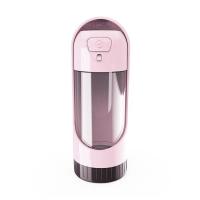 BIT Bebedero de agua portátil para perro, cuencos para beber, dispensador de botella para alimentación de mascotas, alimentador para perros al Pasear, 300ml + 100ml ROSA - details 0