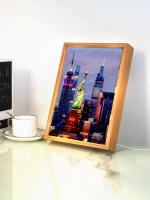 Lámpara De Pared LED De Dibujo De Ciudad Nueva York Fotografía Marco Luz Nocturna Regalo Para Amigos Decoración Del Hogar Luz De Mesa Lámpara De Luna - details 1