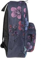Mochila Becool Cherry Busquets - tela estampada con flores de cerezo en azul, rojo y rosa, combinado con tejido gris oscuro -  33,0 x 42,0 x 21,0 cm - details 2