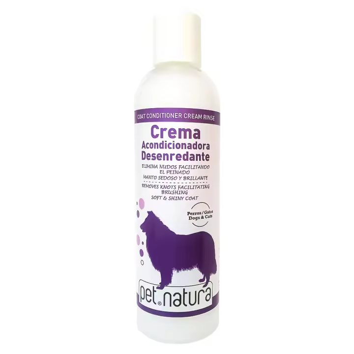 Crema Desenredante Pet Natura, 250ml, 750ml,  Proteger el Cabello Durante el Secado y Facilita el Cepillado de Pelaje a los Perros y Gatos - 1