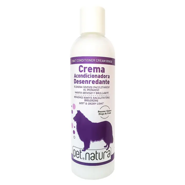 Crema Desenredante Pet Natura, 250ml, 750ml,  Proteger el Cabello Durante el Secado y Facilita el Cepillado de Pelaje a los Perros y Gatos - 1